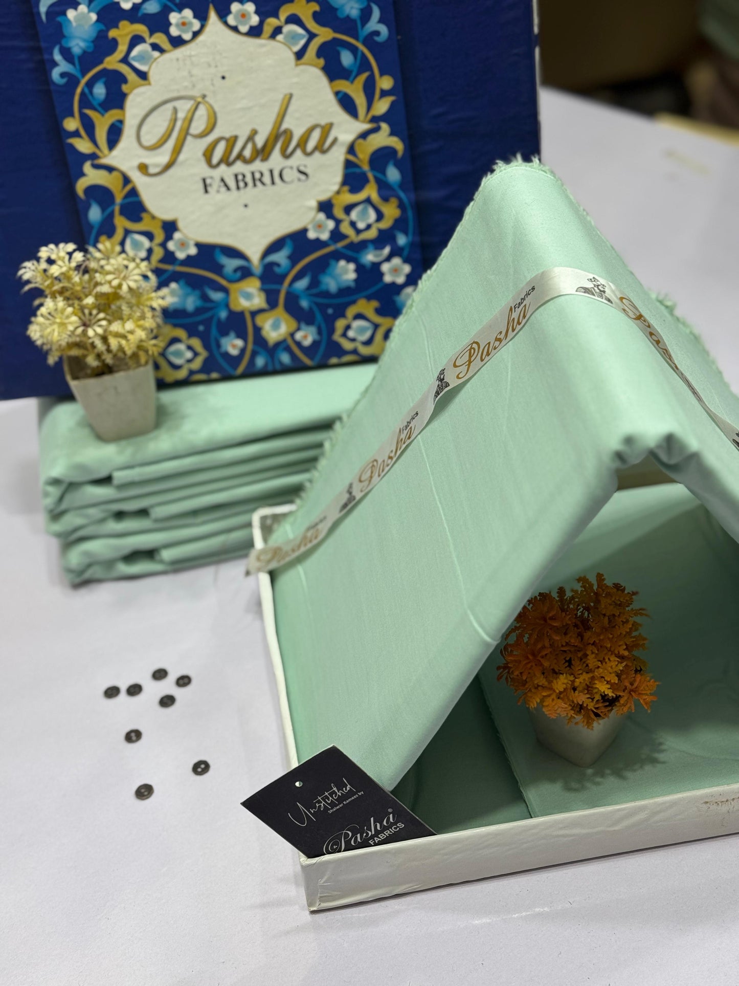 PASHA Mens Soft Cotton Unstiched Suit