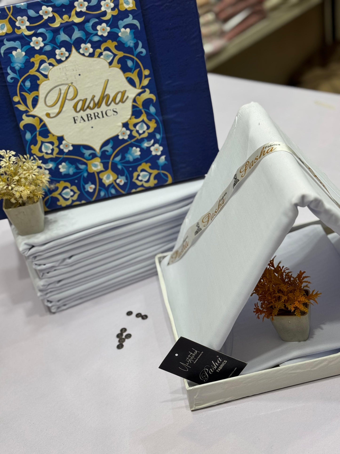 PASHA Mens Soft Cotton Unstiched Suit