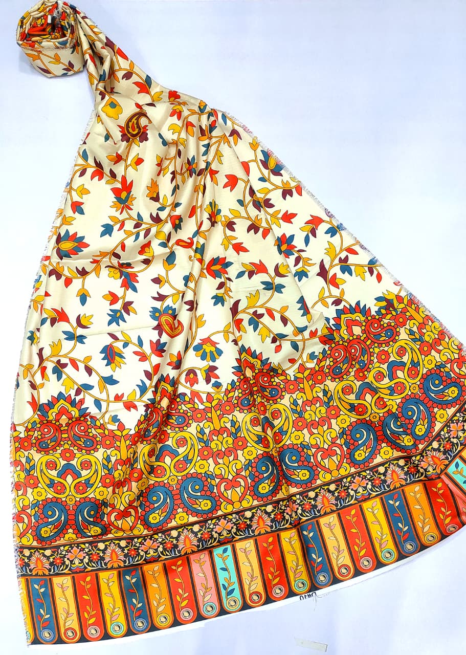 Charizma Lawn Embroiderd 3Pc Unstiched Suit With Printed Bana Dora Shawl