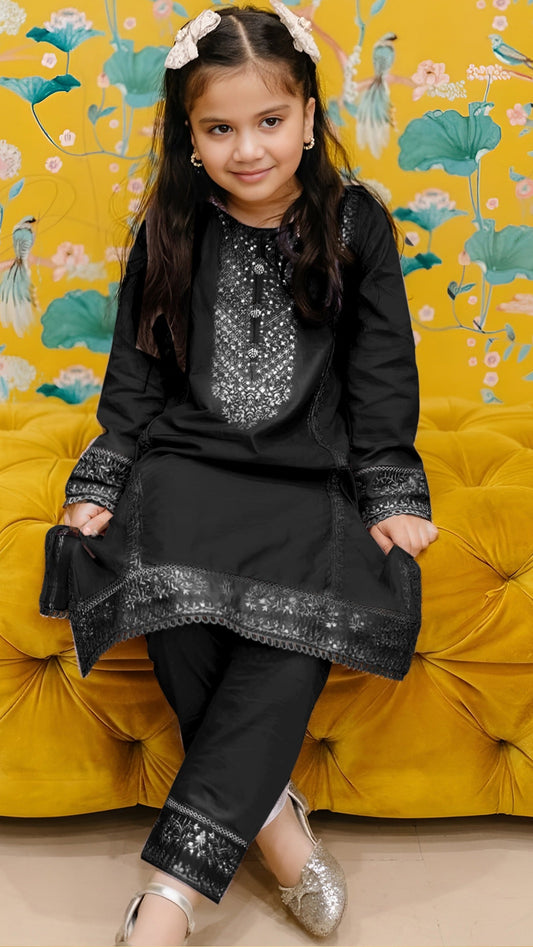 GARNET Kids Embroidered 2 Piece Unstiched Suit