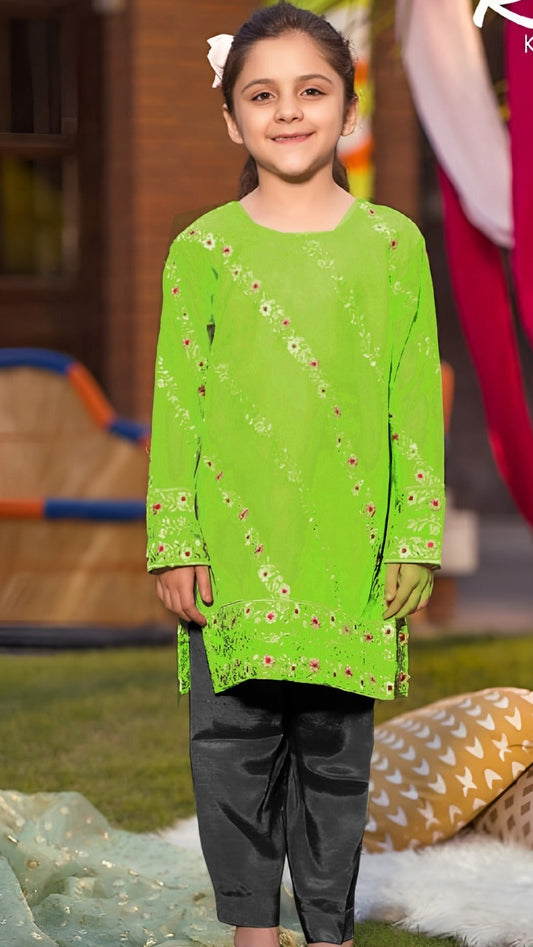 MARIA B Kids Embroidered 2 Piece Unstiched Suit