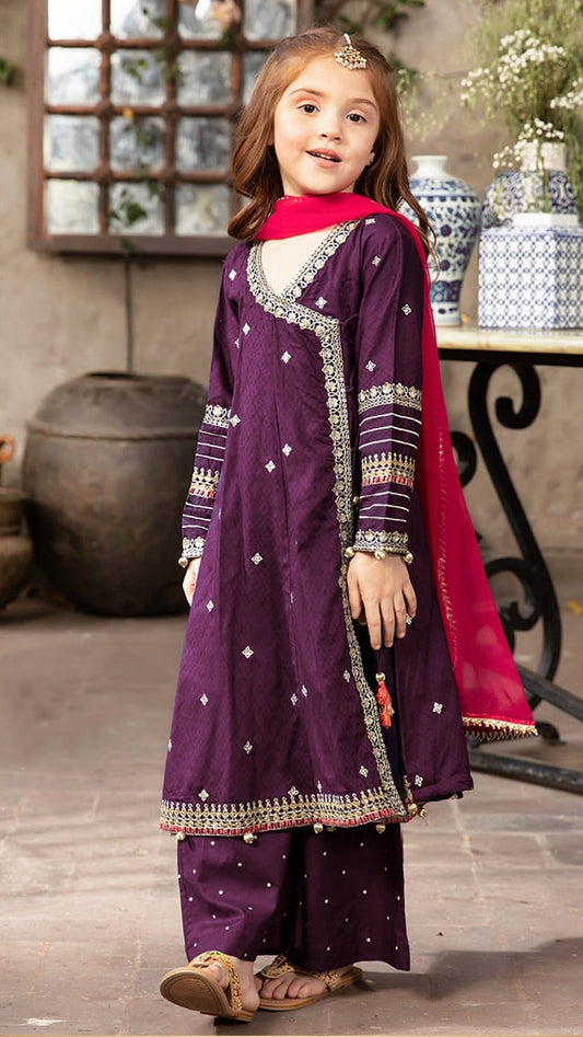 ASIM JOFA Kids Embroidered 2 Piece Unstiched Suit