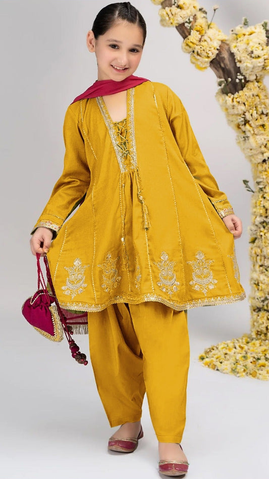 MARIA B Kids Embroidered 2 Piece Unstiched Suit