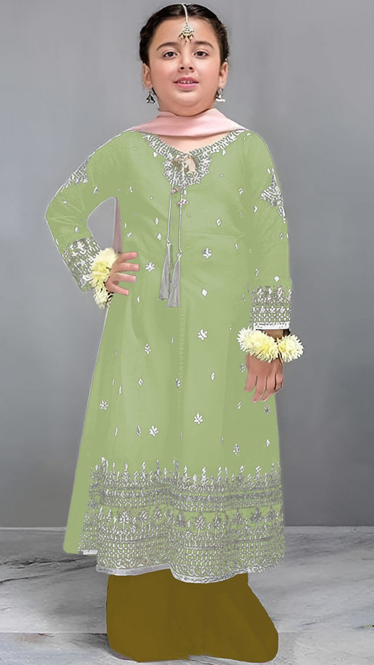 MARIA B Kids Embroidered 2 Piece Unstiched Suit