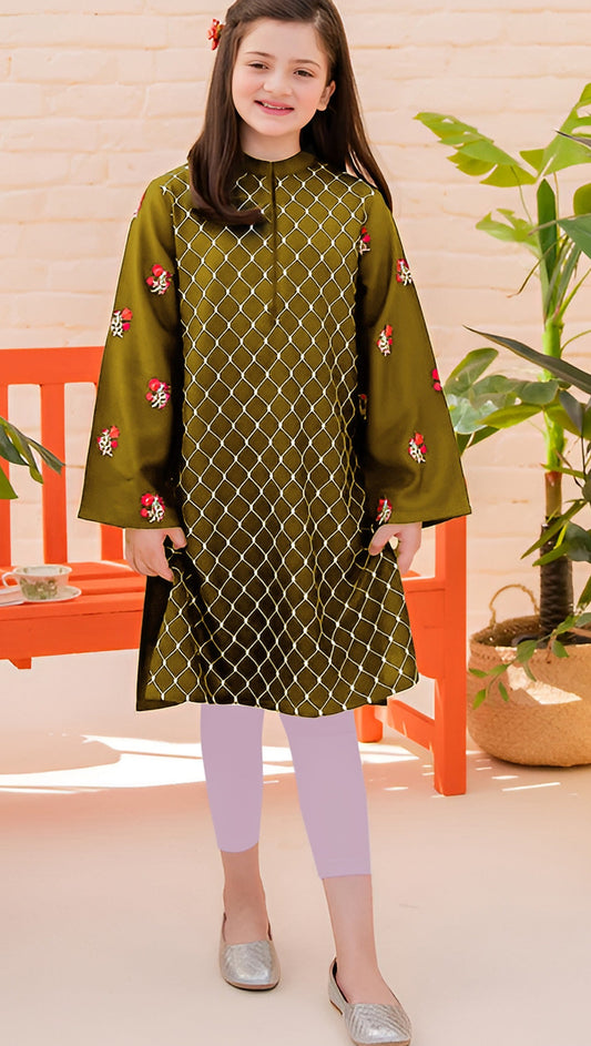 LAAM Kids Embroidered 2 Piece Unstiched Suit