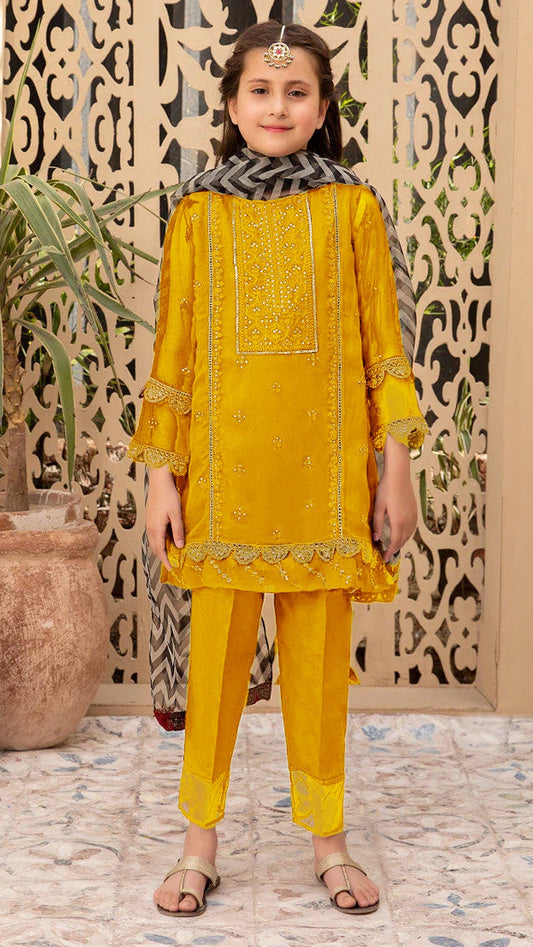 MARIA B Kids Embroidered 2 Piece Unstiched Suit