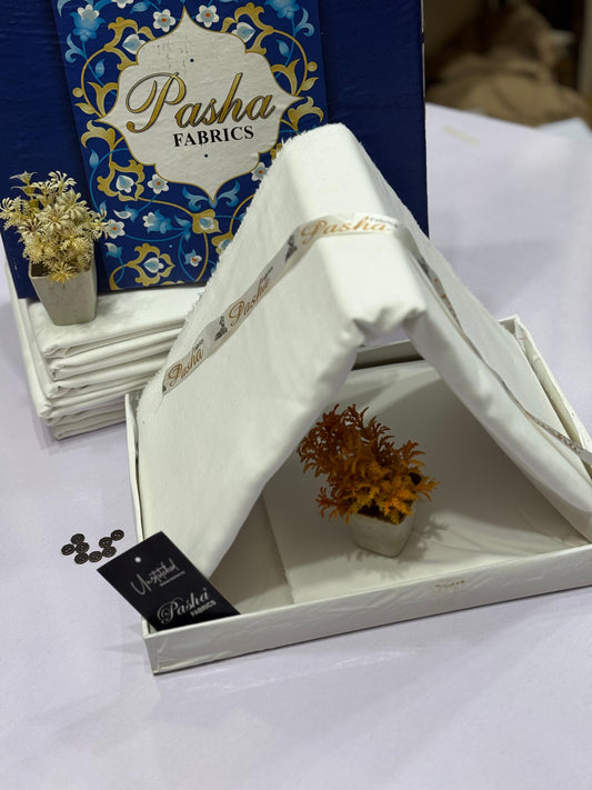 PASHA Mens Soft Cotton Unstiched Suit