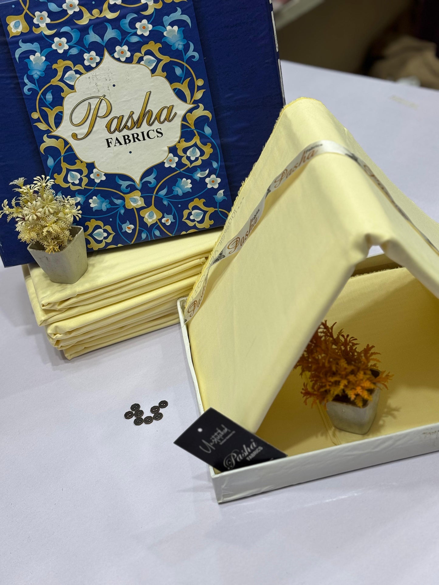 PASHA Mens Soft Cotton Unstiched Suit