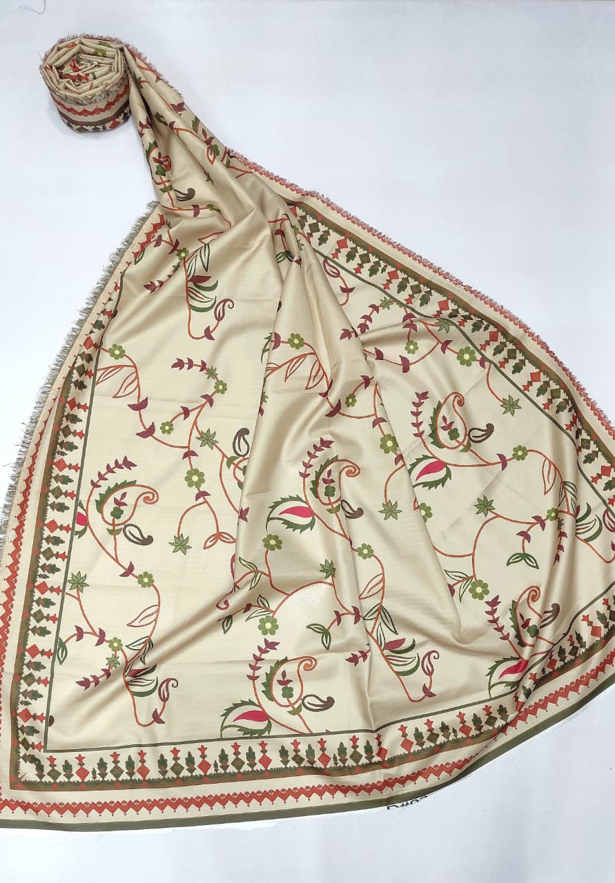 Asim Jofa Lawn Embroiderd 3Pc Unstiched Suit With Printed Bana Dora Shawl