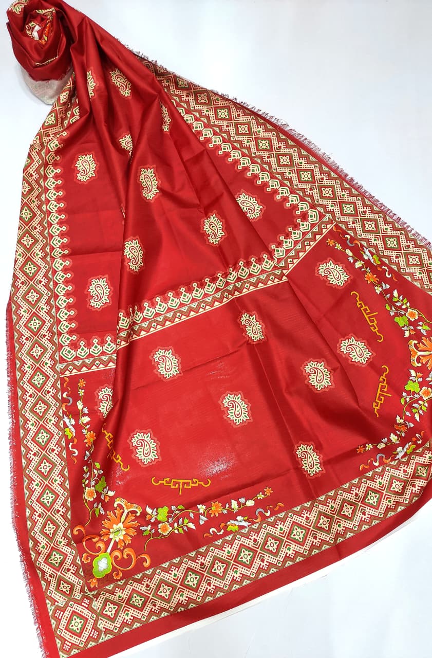 COCO By Zara ShahJahan Lawn Embroiderd 3Pc Unstiched Suit With Printed Bana Dora Shawl